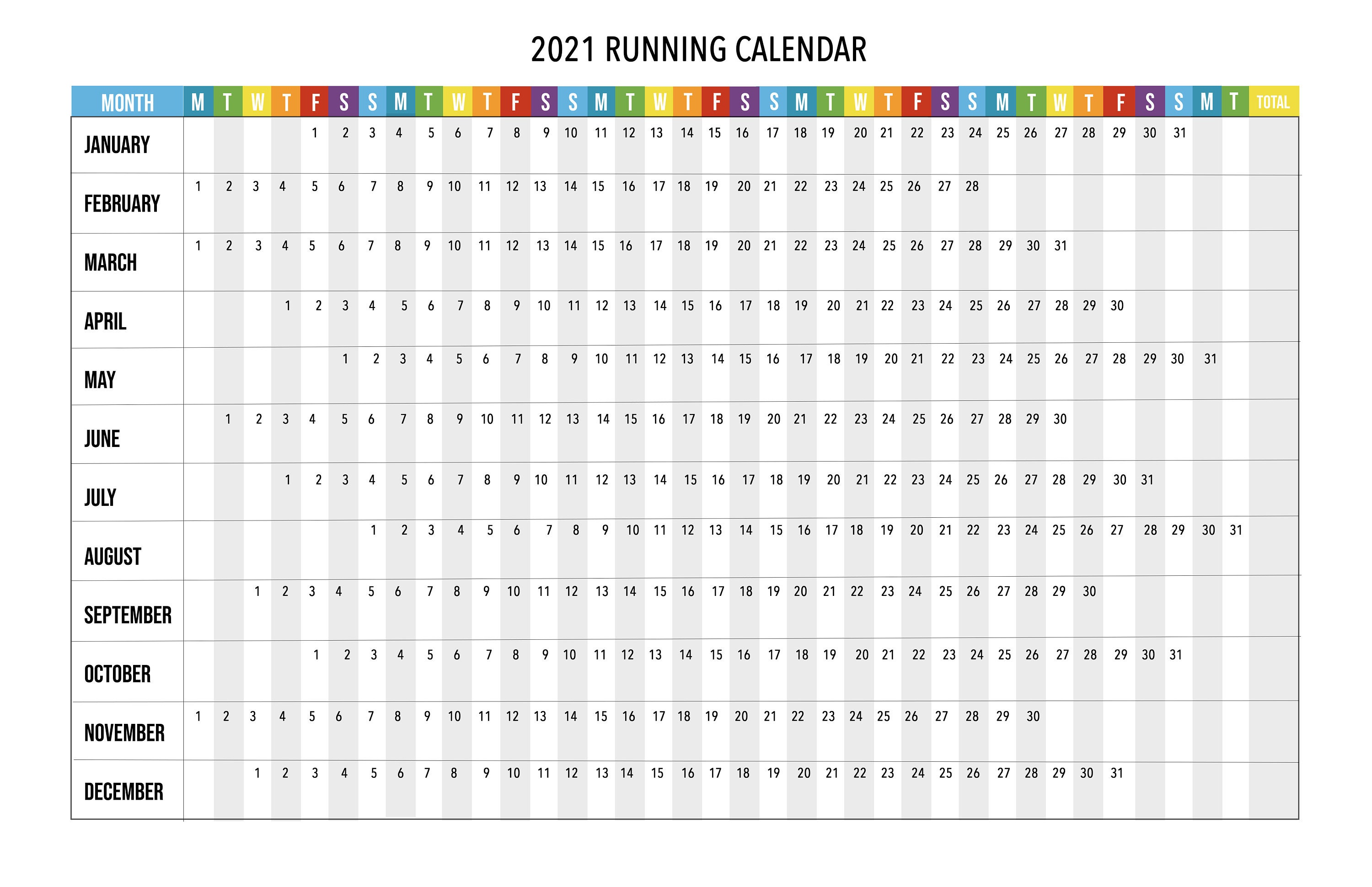 runners calendar