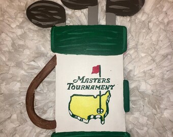 Hand-painted Wooden Golf Bag