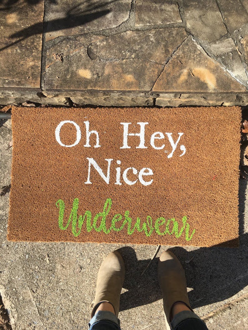 Oh Hey Nice Underwear Doormat Etsy