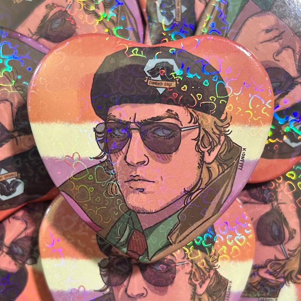 Metal Gear Solid Holo Heart Buttons