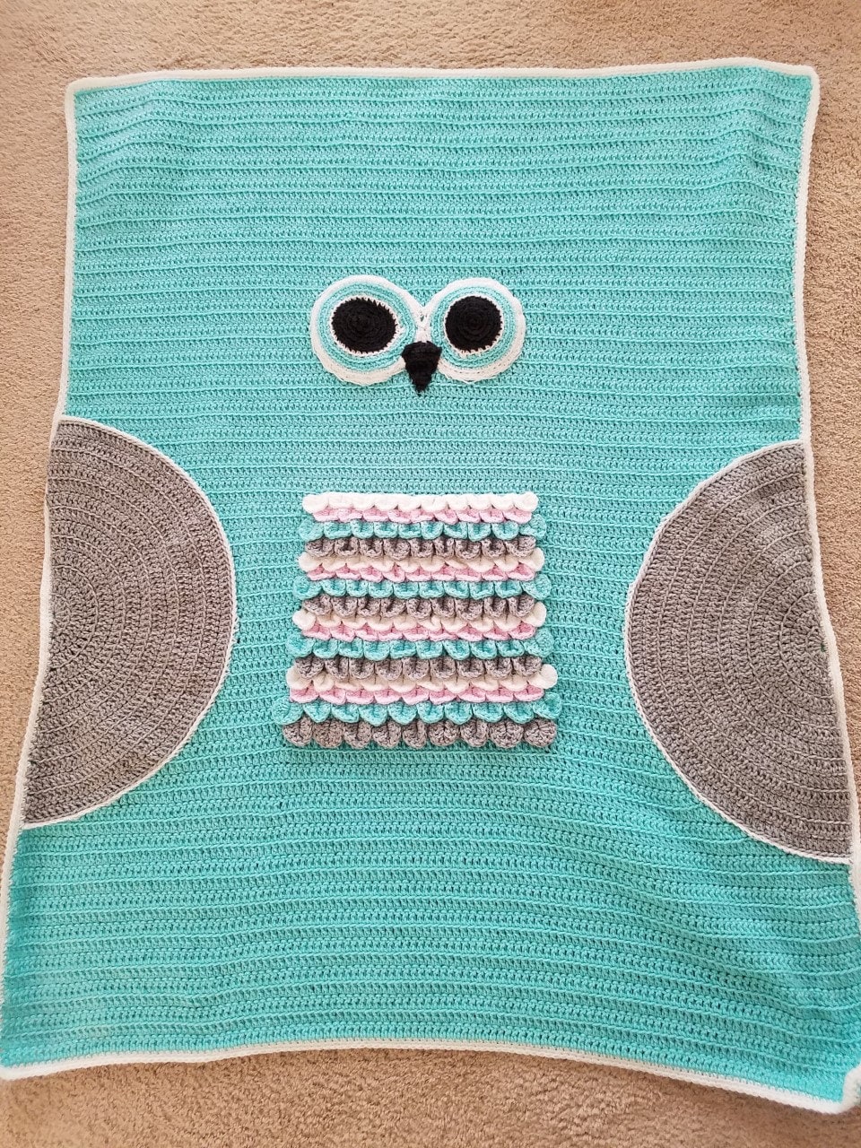 Owl Baby Crib Blanket-made to order