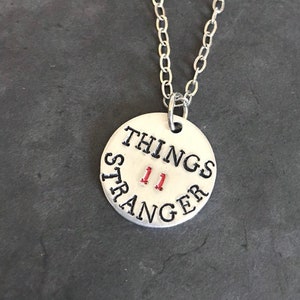 Stranger  hand stamped  necklace 11 jewelry