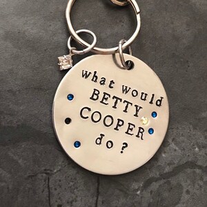Betty Cooper keychain hand stamped jewelry and keychains