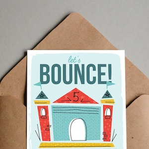 Kids Birthday Party Invitation | Bounce House Invite | 5x7 Printable Invite