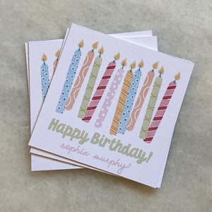 Verjaardagskaarsen Kindernaam Visitekaartjes Cadeaukaartje Jongen Meisje Broer/zus Familie Cadeau Behuizingskaart