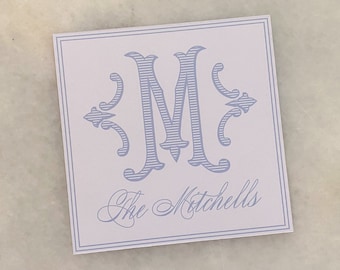 Family Monogram Calling Cards | Initial Enclosure Cards | Holiday Family Gift Tags