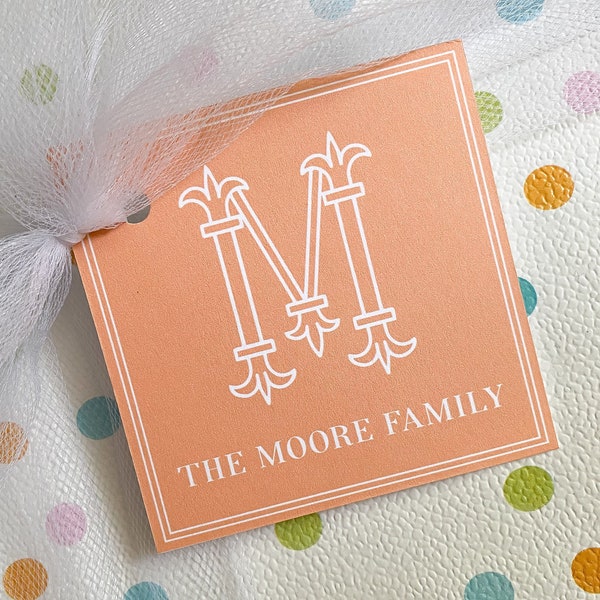 Family Monogram Calling Cards | Initial Enclosure Cards | Family Gift Tags