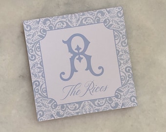 Family Initial Calling Cards | Watercolor Floral Gift Tag | Initial Enclosure Cards | Family Gift Tags
