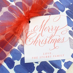 Merry Christmas Family Calling Cards | Holiday Enclosure Cards | Family Gift Tags