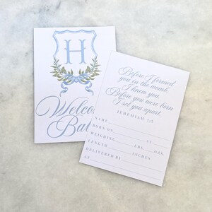 Watercolor Monogram Crest Baby Milestone Cards | Baby Shower Gift ...