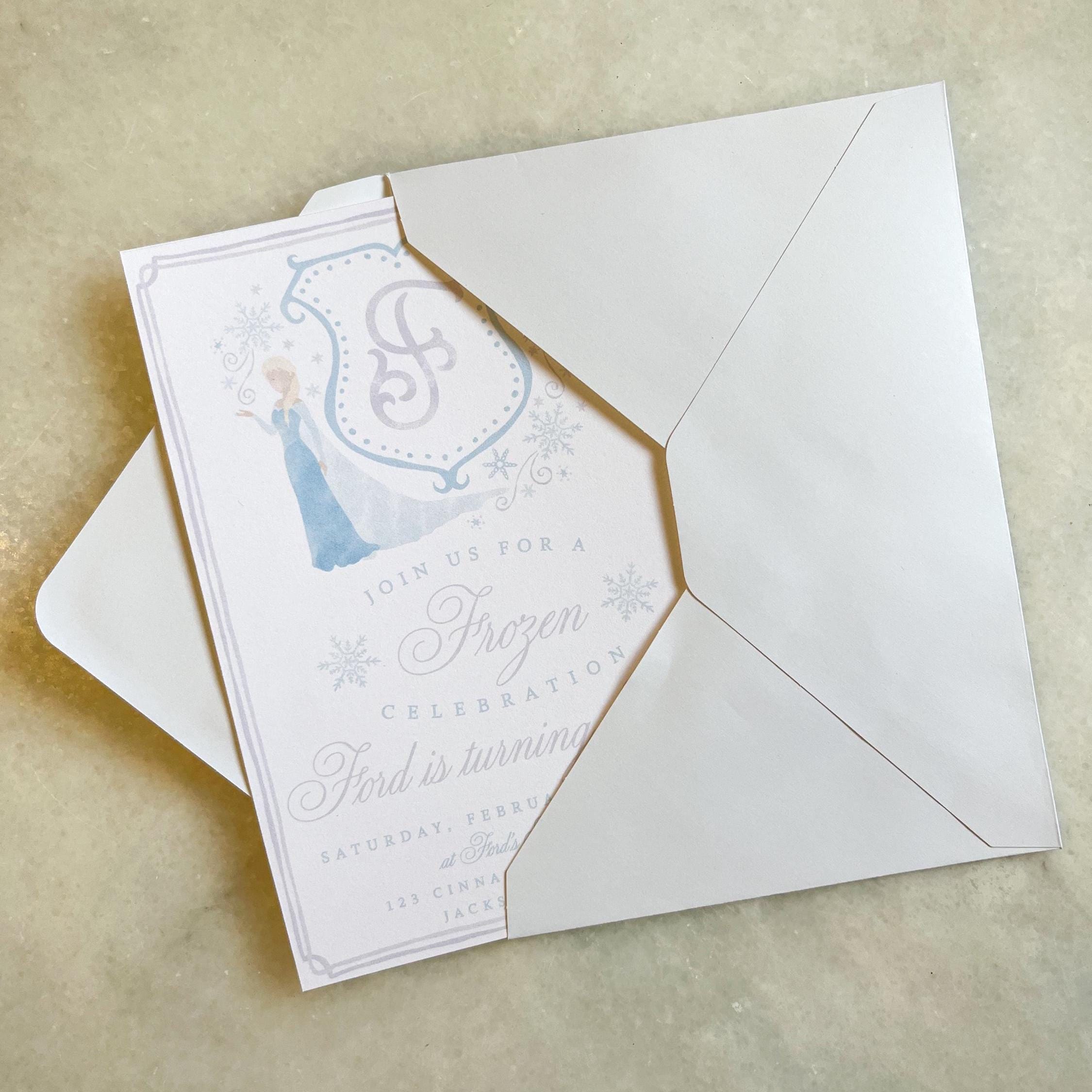 アナと雪の女王の誕生日グリーティングカード | エルサのアナと雪の女王の印刷可能なグリーティングカード | アナと雪の女王のギフトアイデア -  Etsy 日本 アナと雪の女王の誕生日招待状と封筒40枚 – 記入式 ハッピーバースデーパーティー招待状 子供用 6×4インチ はがきスタイル