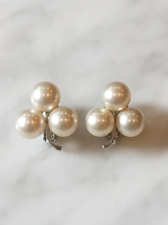 majorica vintage pearl earrings / vintage pearl / antique / | Etsy