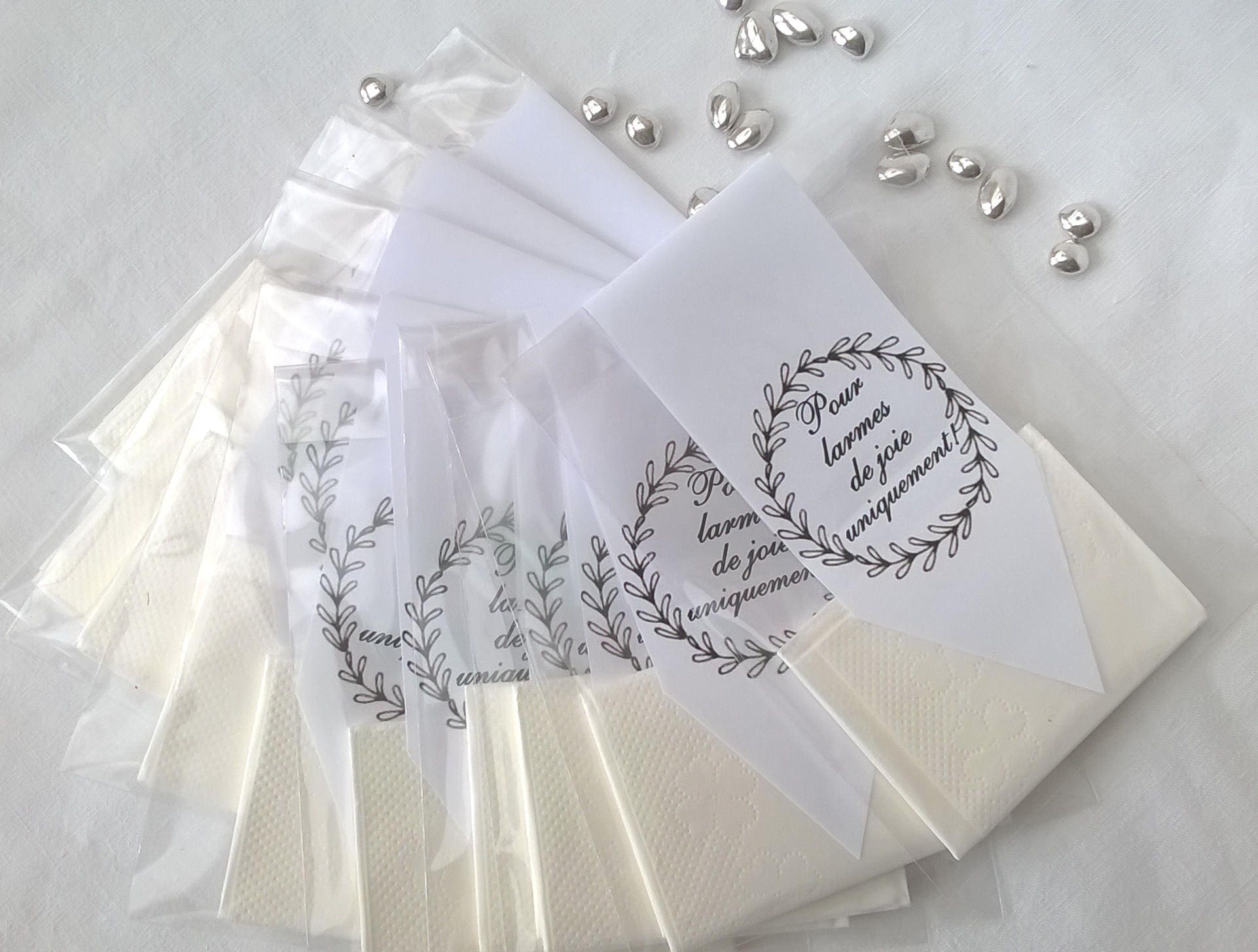 10 Sachets mouchoir Pour les larmes de joie | Etsy