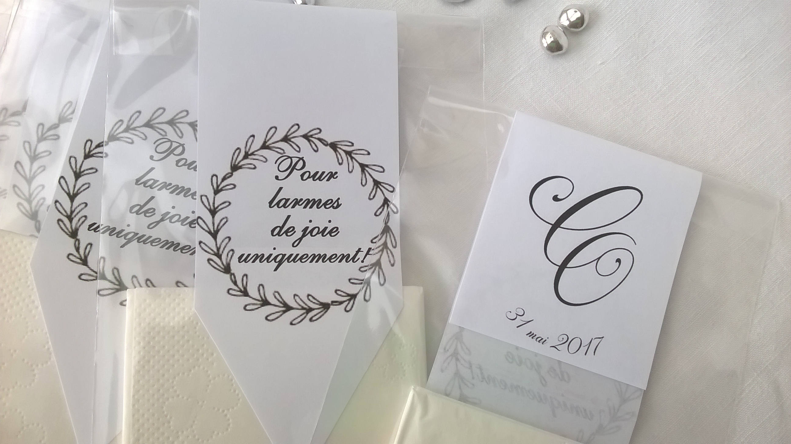 10 Sachets mouchoir Pour les larmes de joie | Etsy
