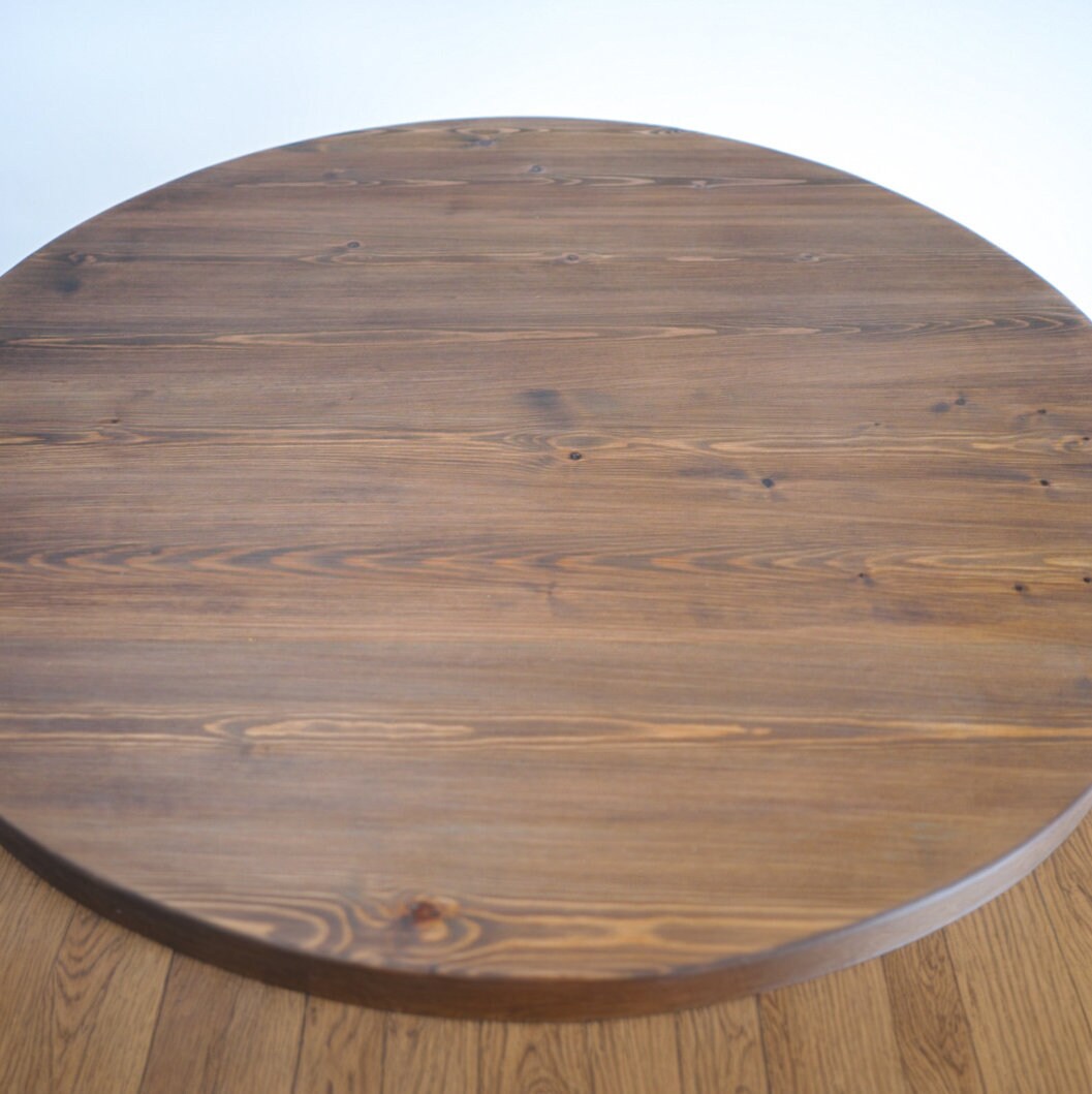 Solid Wood Round Dining Table - Etsy UK