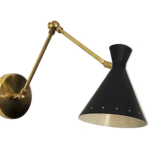 Italian wall light from the 50s stilnovo style Black