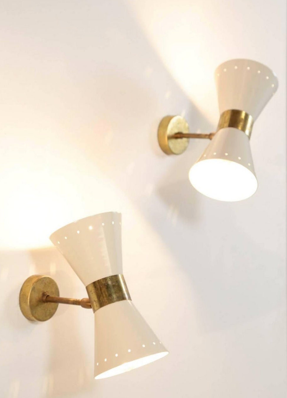 1950 Sconce Diabolo paire de lumières italiennes modernes décoration murale