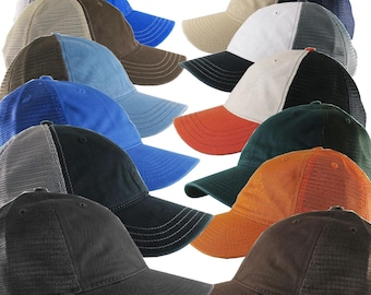 Custom Blank Text Logo Embroidery Selection Adjustable Unstructured Trucker Mesh Cap Low Profile Dad Hat Stylish Options Quantities Volume