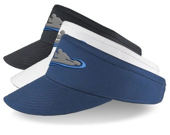 Large Size Head Custom Embroidery on an Oversize Adjustable Structured Full Fit High Profile High Crown Fashion Sun Visor Cap