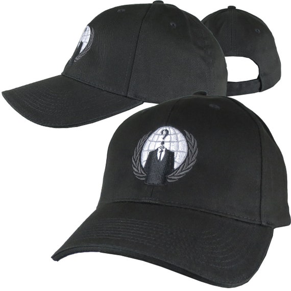 Anonymous Logo Embroidery on an Adjustable Black Soft