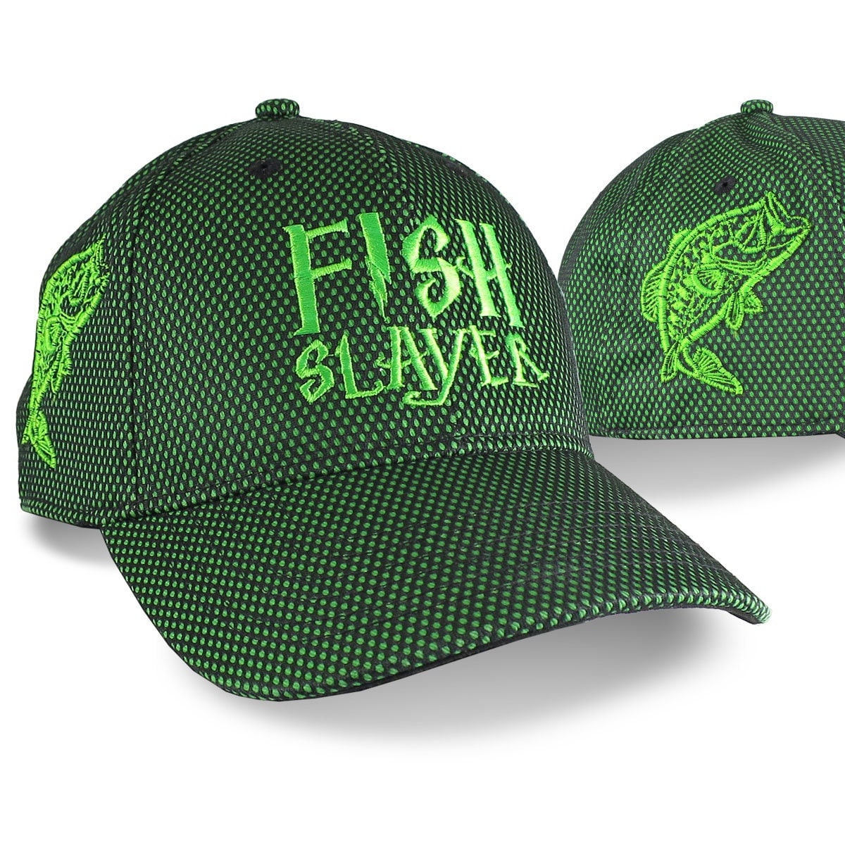 Buy Custom Fish Slayer 3D Puff Bass Embroidery on an Adjustable