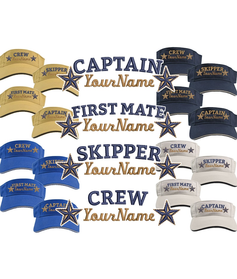 Custom Personalized Your Name on Captain First Mate Skipper Etsy