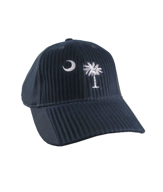 South Carolina State Flag Navy Baseball Cap: Embroidered Cotton