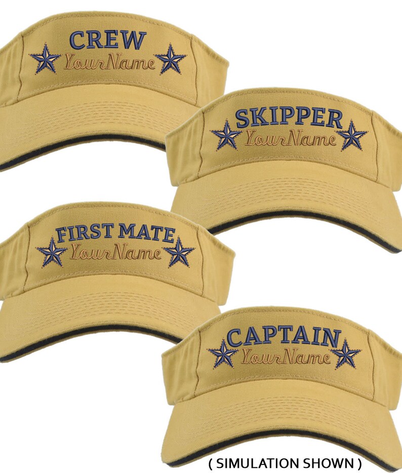 Custom Personalized Your Name on Captain First Mate Skipper Etsy