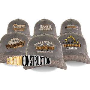 Construction Renovation Contractor Trade Embroidery on an Adjustable Woods Realtree Camo Structured Baseball Cap with Options to Personalize
