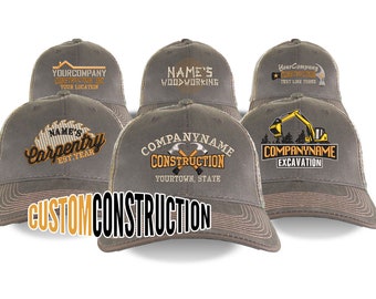 Construction Renovation Contractor Trade Embroidery on an Adjustable Woods Realtree Camo Structured Baseball Cap with Options to Personalize