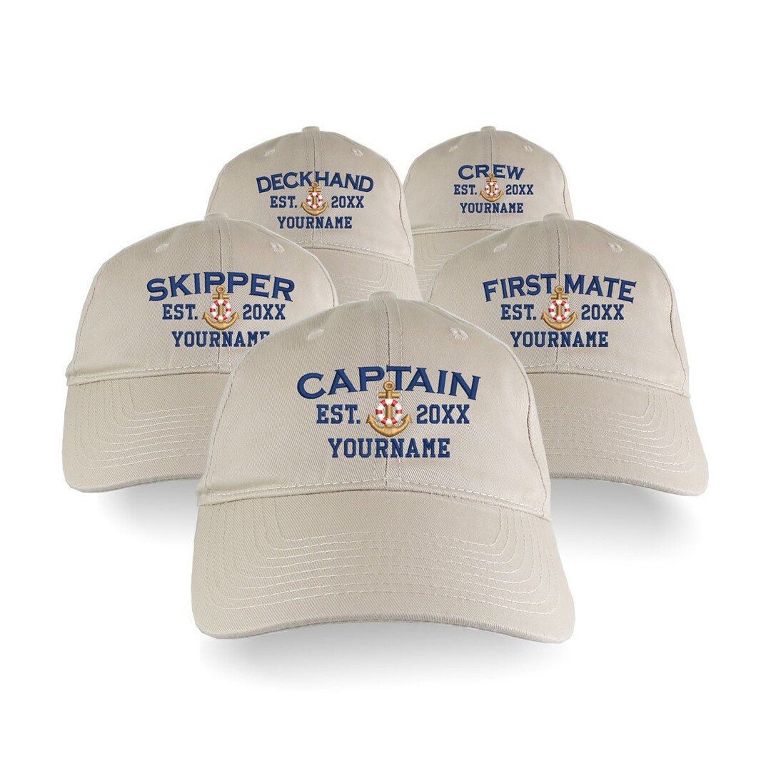 Custom Personalized Captain First Mate Skipper Deckhand Crew Embroidery