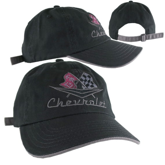 ヴィンテージ シボレー 刺繍入り ダッドハット - ブラック チャコール