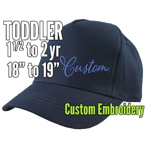 Toddler Navy Baseball Cap: Custom Embroidered Cotton Twill (1.5-2yr)
