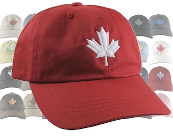 Maple Leaf Dad Hat: Custom Embroidery, Adjustable Baseball Cap