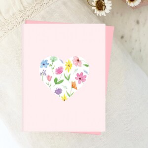 Heart, love greeting card, Valentines day card, eco friendly Made in quebec - Coeur, Carte de souhaits St-Valentin amour, Fait au Québec