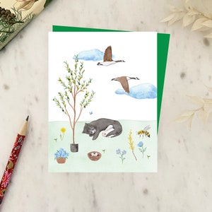 Comme un rêve Carte de souhaits, écoresponsable Fait à Montréal Québec Hobeika Art - Como um cartão de sonho ecologicamente correto Fabricado no Canadá