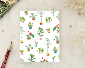Plants greeting card, eco friendly Made in Montreal Quebec Canada - Plantes, Carte de souhaits écoresponsable Fait au Québec Canada Hobeika