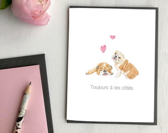 À vos côtés, carte de voeux d'amour, carte de Saint-Valentin, respectueuse de l'environnement Fabriquée au Québec Canada - Carte de souhaits St-Valentin, amour, Fait au Québec