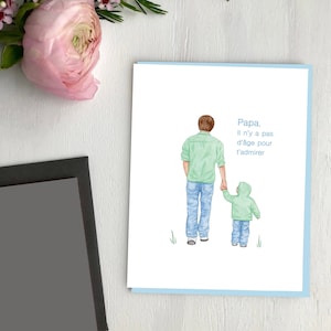 Father's day greeting card Made in Quebec Canada - Carte de souhaits Fête des pères fait au québec Canada Hobeika Art