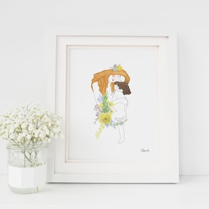 アートプリント保育園 クリムト 母と子のポスター保育園 - Affiche Maternité chambre de bébé Klimt Hobeika Art
