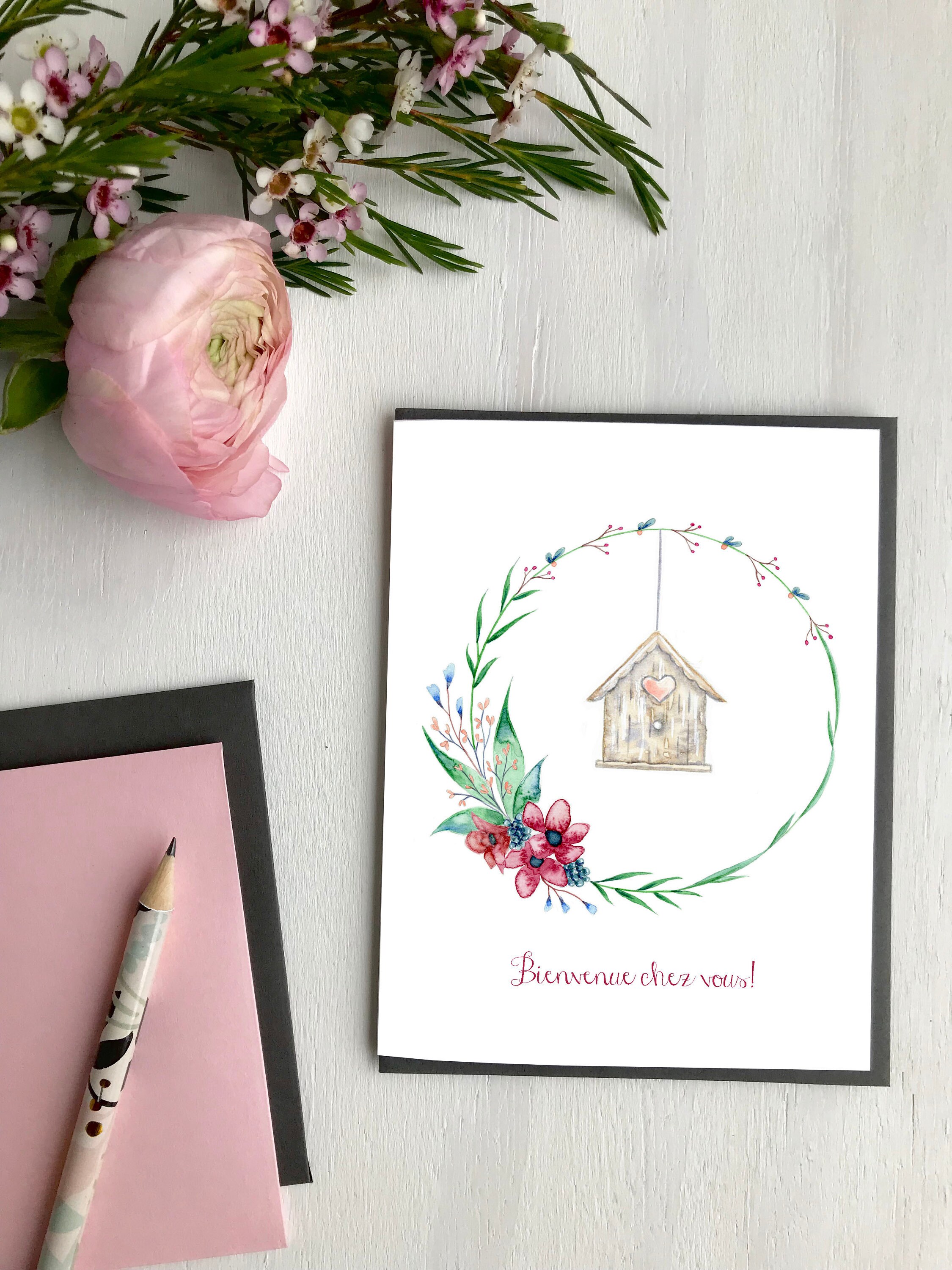 Carte De Souhaits Demenagement Nouvelle Maison Fait Au Etsy