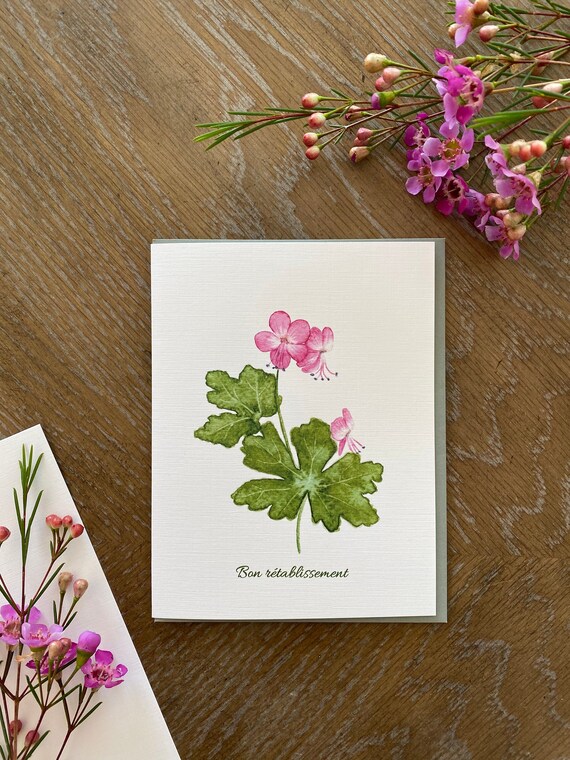 Carte De Souhaits Bon Retablissement Convalescence Fait Au Etsy