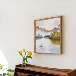 Serenity Art print, watercolor landscape poster Made in Quebec Canada - Sérénité Affiche paysage aquarelle Fait au Québec Canada Hobeika Art