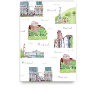 Notebook Ruled pages Montreal Attractions, Made in Quebec Canada, Journal - Cahier de notes ligné Montréal Attractions Fait au Québec Canada