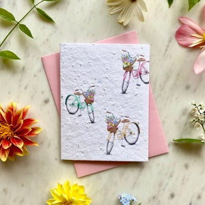 Picycle Plantbare kaart wilde bloemen, zaadkaart, kaart om te planten, gemaakt in Quebec, Canada