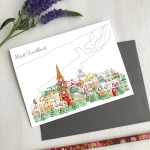 Mont-Tremblant Greeting card, Made in Quebec - Carte de Mont-Tremblant, Fait au québec Hobeika Art