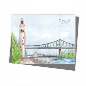 Montreal Old port Greeting card ecofriendly Made in Quebec - Montréal le Vieux-Port Carte de souhaits, écoresponsable Fait au Québec Hobeika