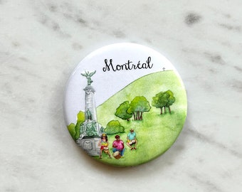 Fridge Magnet, Montreal, Mount-Royal park, Made in Canada - Aimant frigo de Montréal, parc du Mont-Royal, Montreal Souvenir Montréal Hobeika