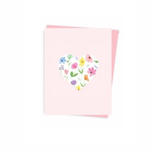 Mini biglietto di auguri Cuore eco friendly Made in Quebec Canada - Mini Carte de souhait Coeur, éco Fait à Montréal Québec Hobeika Art Love amour