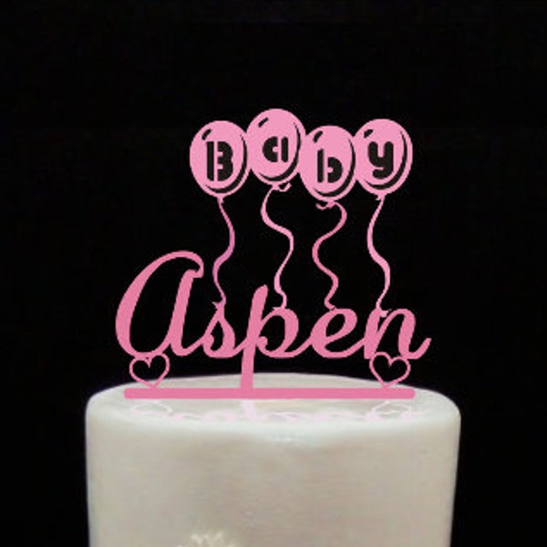 Baby Shower Cake Topper personnalisé Baby Girl / Boy Acrylique Gâteau Topper [CT100]